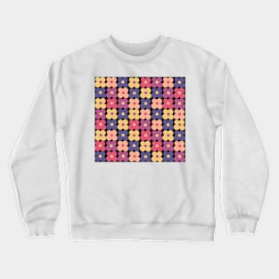 Flowerpower on a black background Crewneck Sweatshirt